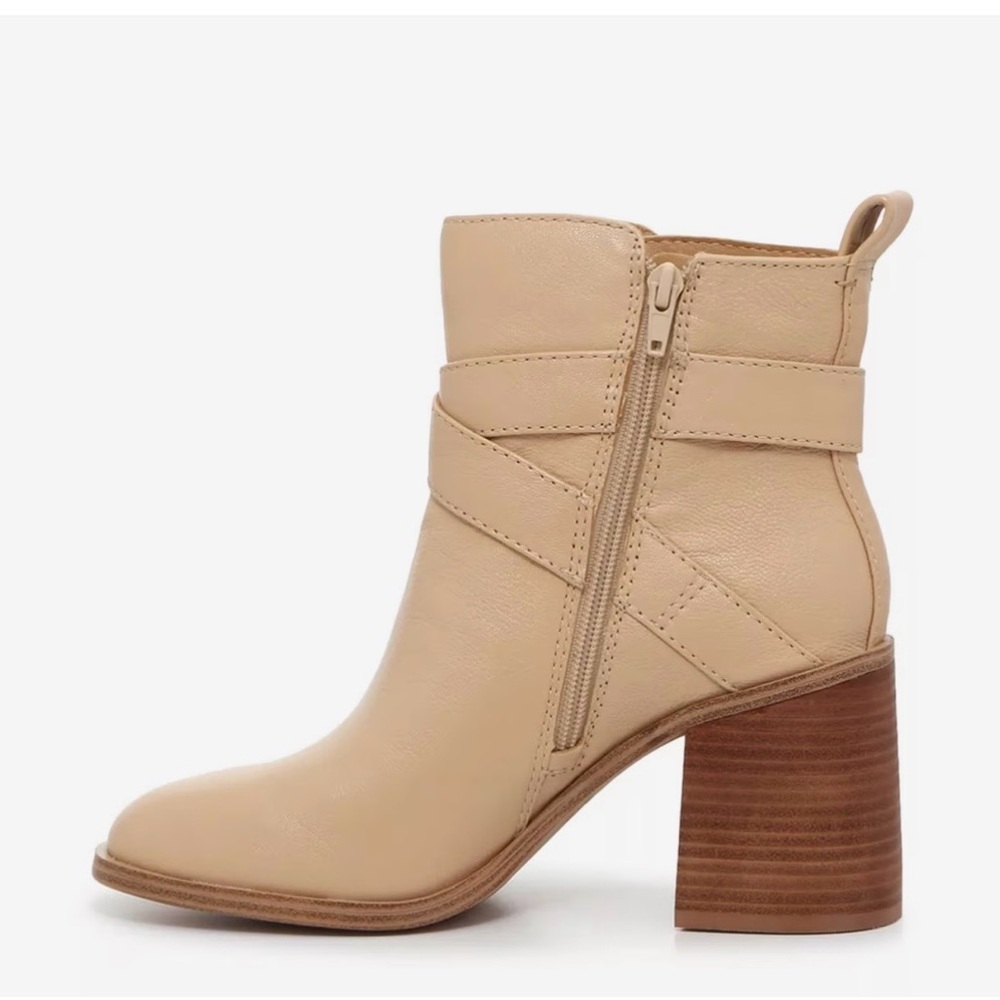 Crown Vintage Courla Bootie Elegant Tan Ankle Leather Boots 7 NIB NWT zipper - Picture 4 of 10